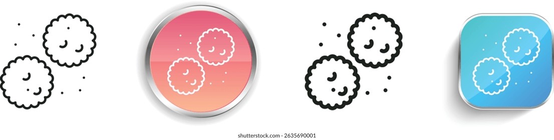 pom icon. Thin Linear, Regular and Button Style Design Isolated On White Background