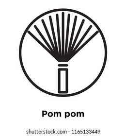 Pom pom icon vector isolated on white background, Pom pom transparent sign , linear sport symbols