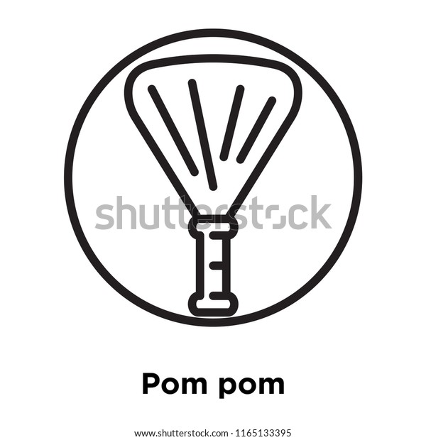 Pom Pom Icon Vector Isolated On Stock Vector (Royalty Free) 1165133395
