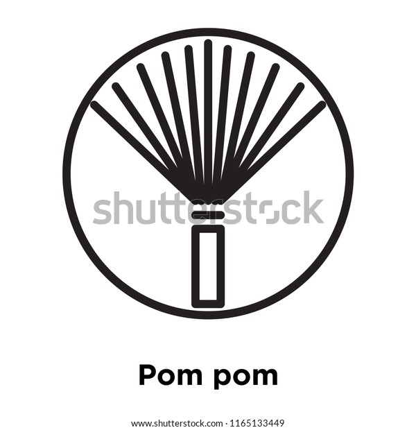 Pom Pom Icon Vector Isolated On Stock Vector (Royalty Free) 1165133449 ...