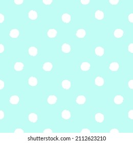 Pom poms of seamless pattern. Hand drawn cute background. Repeated texture in doodle style for fabric, wrapping paper, wallpaper, tissue. Vector illustration.