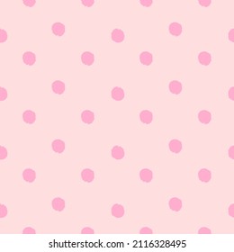 Pom poms of seamless pattern. Hand drawn cute background. Repeated texture in doodle style for fabric, wrapping paper, wallpaper, tissue. Vector illustration.