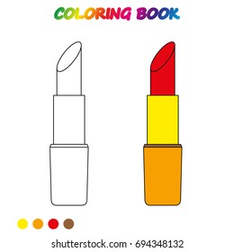 pomade - coloring book.  Coloring  page to educate preschool kids .  Game for preschool kids.  Vector cartoon  illustration, worksheet.