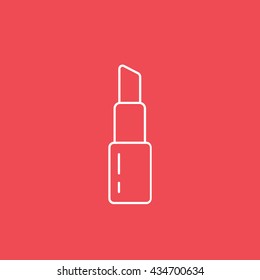Pomade Line Icon On Red Background
