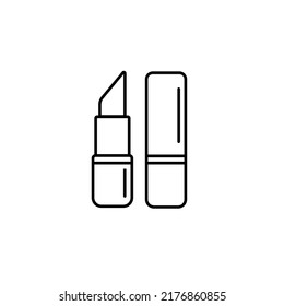 Icono vectorial de línea para sitio web o aplicación y logotipo en fondo blanco. Pictograma de canto para el menú en diseño delgado lineal. Prefecto de Pixel