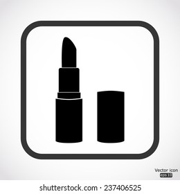 pomade lipstick icon - black vector illustration