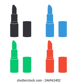 pomade lipstick icon - colored vector illustration