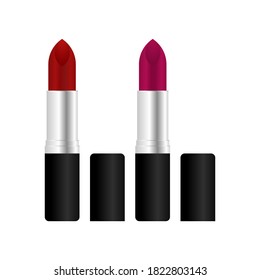 
Pomade. Lipstick. Set. Vector graphics. Gradient.
