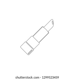 pomade lipstick. simple flat vector icon illustration. outline line symbol - editable stroke