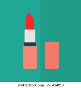 pomade lipstick vector icon. Flat design