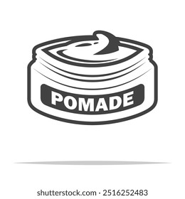 Vector transparente del icono del contorno de la pomada aislado