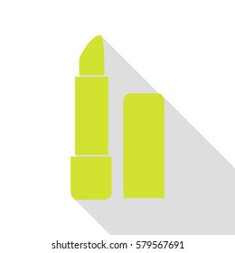 Pomade simple sign. Pear icon with flat style shadow path.