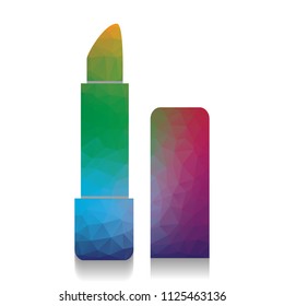 Pomade simple sign. Vector. Colorful icon with bright texture of mosaic with soft shadow on white background. Isolated.