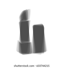 Pomade simple sign. Vector. Gray icon shaked at white background.