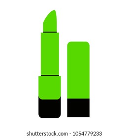 Pomade simple sign. Vector. Green 3d icon with black side on white background. Isolated.