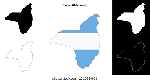 Conjunto de mapas do departamento de Poman (Catamarca)