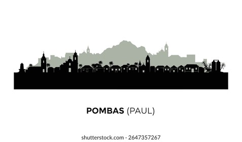 Pombas com Paul e a Silhueta Skyline de Cabo Verde.
