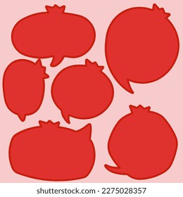 Pome shaped chat bubble. Bubble chat vector. Design bubble chat. Cute pome bubble chat.