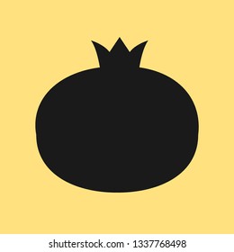 pomegqanate fruit vector icon