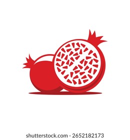 pomegranate abstract logo modern style