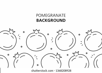 Pomegranate background. isolated on white background