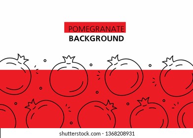 Pomegranate background. isolated on white background