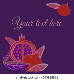 Pomegranate card template 