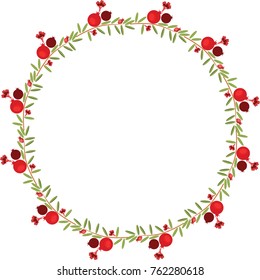 pomegranate circle frame