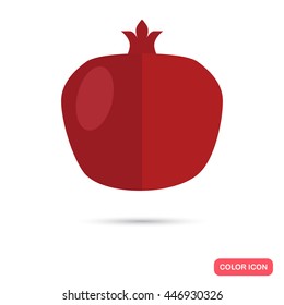 Pomegranate color flat icon