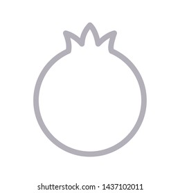pomegranate color line vector icon