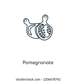 Pomegranate concept line icon. Linear Pomegranate concept outline symbol design. This simple element illustration can be used for web and mobile UI/UX.