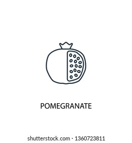 pomegranate concept line icon. Simple element illustration. pomegranate concept outline symbol design. Can be used for web and mobile UI/UX