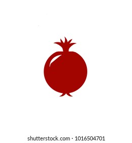 Pomegranate design juicy fresh fruit icon vector template on a white background