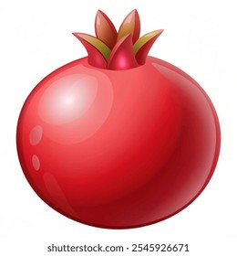 Pomegranate design juicy fresh fruit icon Vector illustration with white background.