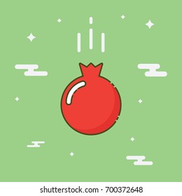 Pomegranate flat icon