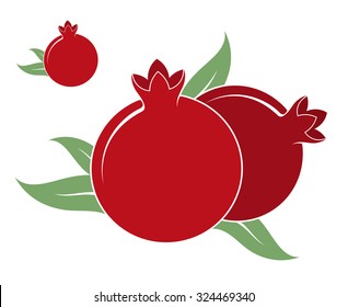Pomegranate. Fresh fruit. Vector illustration