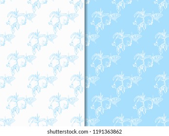 pomegranate fruit butterfly seamless pattern