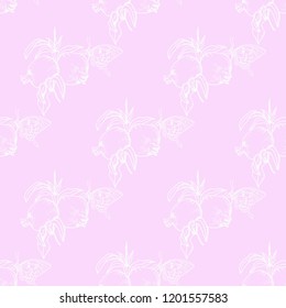 pomegranate fruit butterfly seamless pattern