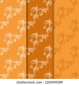 pomegranate fruit butterfly seamless pattern