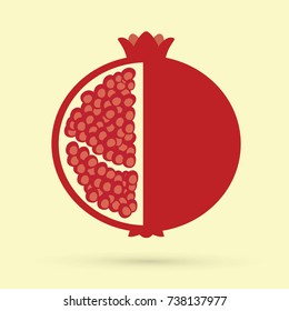 Pomegranate fruit graphic vector