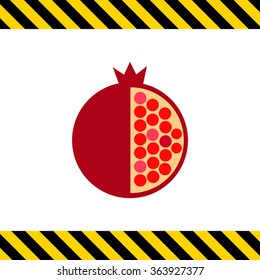 Pomegranate fruit icon