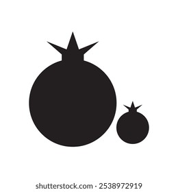 Pomegranate fruit icon. fresh fruit isolated on white background. vector illustration.