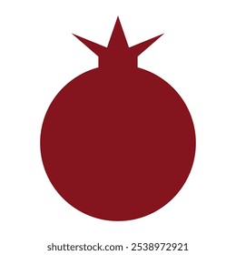 Pomegranate fruit icon. fresh fruit isolated on white background. vector illustration.