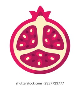vectores aislados de ícono de fruta granada
