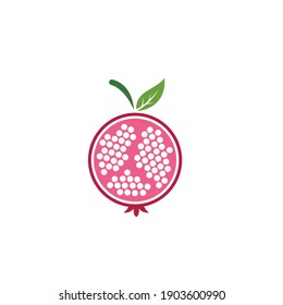plantilla de diseño de ilustraciones vectoriales de iconos de frutas granadas 