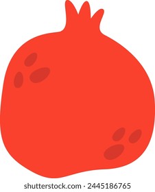 Pomegranate Fruit Icon Vector Illustration