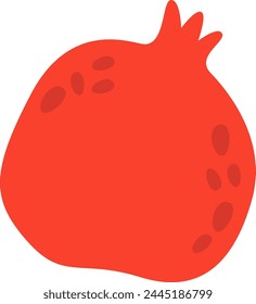 Pomegranate Fruit Icon Vector Illustration