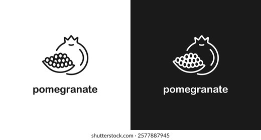 Pomegranate fruit icon. Pomegranate vector icon. Fruit symbols for your web design. Fruits icon