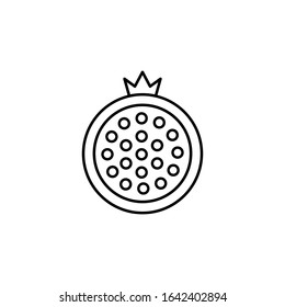 Pomegranate fruit, Judaism icon. Simple line, outline vector religion icons for ui and ux, website or mobile application