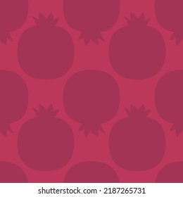 Pomegranate fruit seamless pattern trendy design flat simple beautiful background vector illustration.
